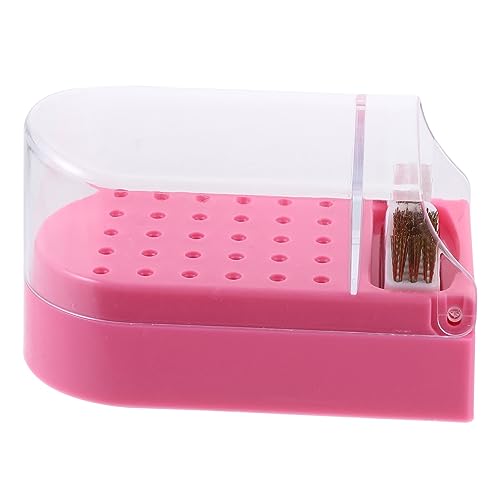 CALLARON Nagelfräser Bit Aufbewahrungsbox Transparent Nagelbohrer Organizer Staubdicht Praktisch für Maniküre und Zuhause von CALLARON