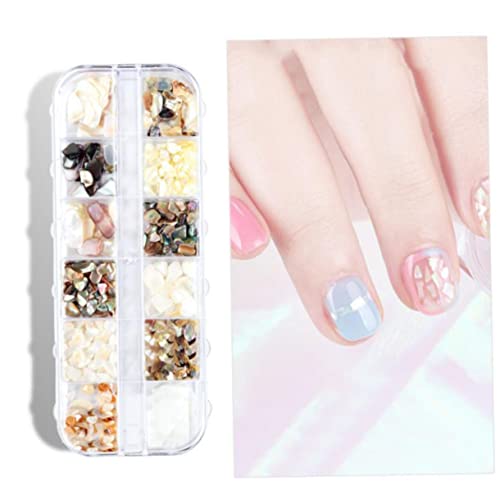 CALLARON Nail Art Schalen Kit Bunte Muscheln und Steine für Diy Maniküre Zubehör für Salonfähige Nagelkunst für Damen für Natürliche und Künstliche Nägel von CALLARON