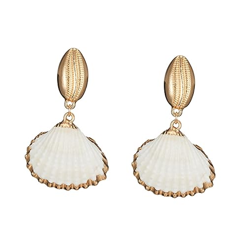 CALLARON Natürliche Ohrringe für Damen Leichte Dangle Ohrringe im Maritimen Design Handgefertigte Ohrstecker Legierung Schmuckaccessoires für Frauen und Mädchen von CALLARON