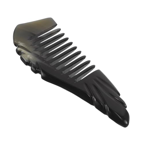 CALLARON Natürlicher Ox Horn Kamm mit Breiten Zähnen und Griff Ergonomisch Langlebig zur Kopfmassage und Entwirrung von Dickem Lockigem und Langem Haar für Damen und Herren Salon und von CALLARON