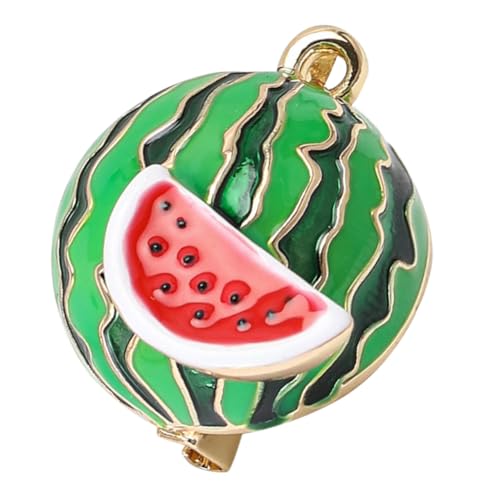 CALLARON Niedliche Wassermelonen emaille brosche Farbenfrohe Anstecknadel für Damen Stilvolle Kragen dekoration Geschenkbox Inklusive Perfektes Accessoire für Sommer Geburtstag von CALLARON