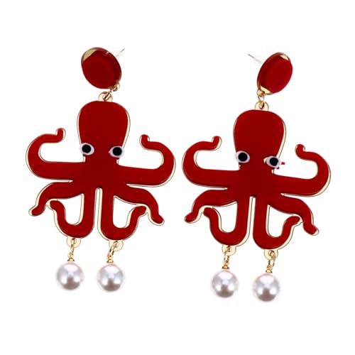 CALLARON Ohrhänger mit Perlen und Tierische Ohrschmuck Farbenfrohe Kreative Ohrringe für Damen Geeignet für Party Alltag und Besondere Anlässe von CALLARON