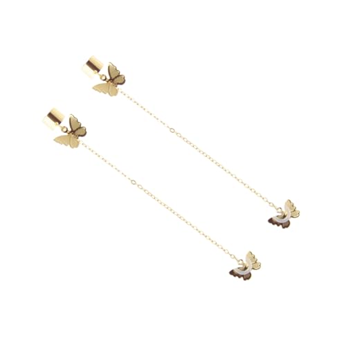 CALLARON Ohrklemme für Kabellose Kopfhörer Verlust Ohrstecker mit Schmetterlingsdesign Ear Cuff Ohrhänger Kompatibel Praktischer Ohrhörerhalter für Damen von CALLARON