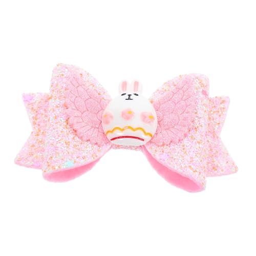 CALLARON Haarspangen Für Mädchen Mit Cartoon-hasen Und Schleife Pailletten-verzierung Clip-haarspange Festtags-accessoire Für Kindergarten Und Party von CALLARON