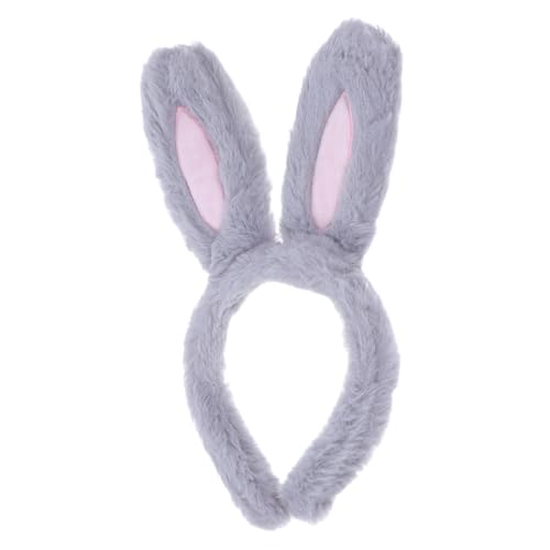 CALLARON Osterhasenohren Haarreif für Mädchen Weiches Graues Haarband mit Kaninchenohren für Karneval Ostern und Kostüme Langlebig und Perfektes Accessoire für Feiern und Fotos von CALLARON