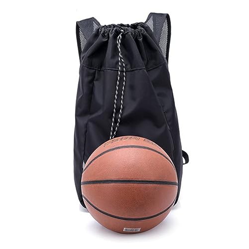 CALLARON Schwimmrucksack Mit Kordelzug Outdoor-Sporttasche Für Strand Schwimmen Laufen Wandern Leicht Und Langlebig Großes Fassungsvermögen Schwarz von CALLARON