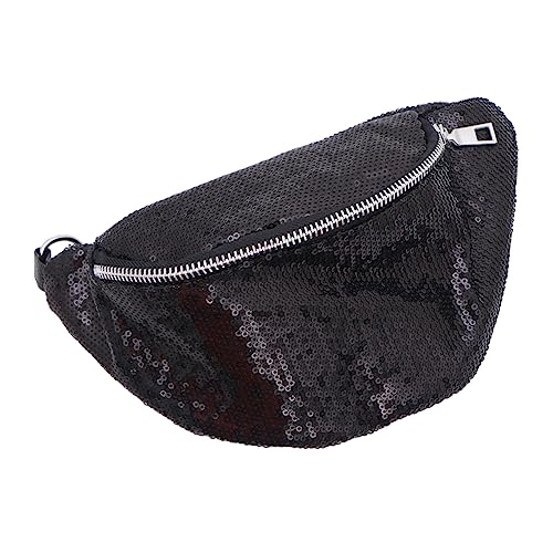 CALLARON Bauchtasche Pack-Gürteltaschen Für Frauen Reise-Damen-Gürteltasche Damen-Kettengürtel-Schärpentaschen Für Frauen Reise-Hüfttasche Mädchen-Brusttasche Schwarze Modische Brusttasche von CALLARON