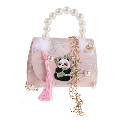 CALLARON Panda Schultertasche Für Mädchen Süße Cartoon-Handtasche Mit Perlendetails Leicht Und Praktisch Für Täglichen Gebrauch Einstellbare Trageoptionen Als Geburtstagsgeschenk von CALLARON