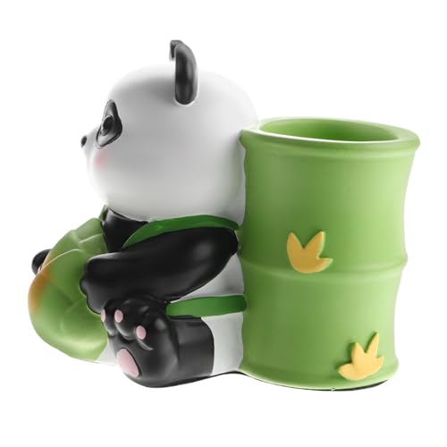 CALLARON Panda-design Aufbewahrungsbox Für Nagelfräser Organizer Für Nailart-werkzeuge Und Kosmetikpinsel Dekoratives Pflanzgefäß Mit Bambus-motiv Für Schreibtisch Und Nägel von CALLARON