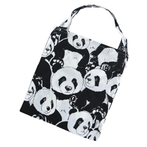 CALLARON Panda-tasche Aus Segeltuch Canvas-tragetasche Organizer Für Aufbewahrungstaschen Canvas-tasche Tasche Mit Großem Fassungsvermögen Einkaufstasche Aus Segeltuch Panda-einkaufstasche von CALLARON