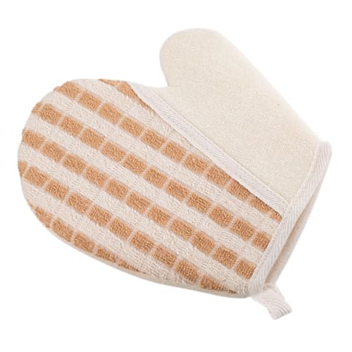 CALLARON Exfolierender Körperpeeling-handschuh Für Sanfte Hautpflege Effektive Massage Und Sanfte Im Bad Für Damen Und Rotkariert von CALLARON