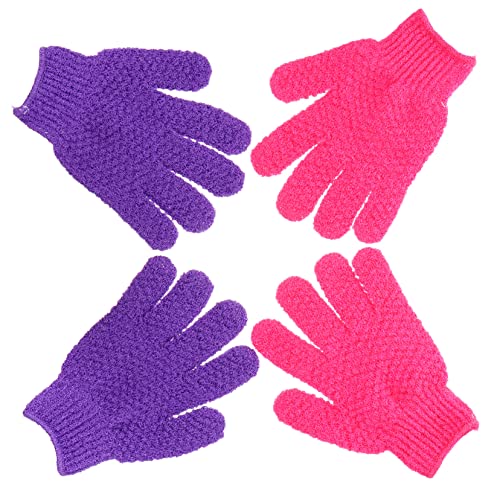 CALLARON Peelinghandschuhe 2 Paar Duschhandschuhe für Körperpflege Effektiv zur Entfernung Abgestorbener Haut für Damen und Herren Strapazierfähiges Material von CALLARON