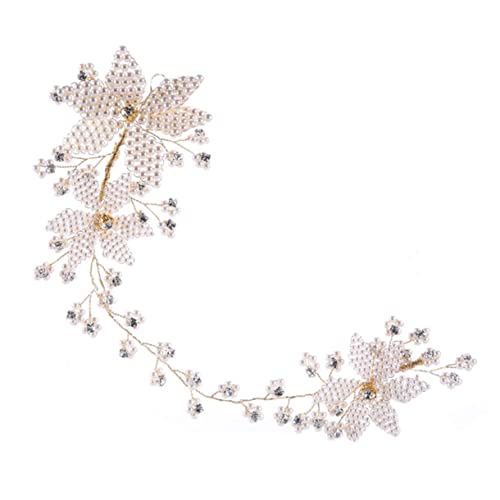 CALLARON Braut Haarschmuck Mit Perlen Und Blüten Stirnband Für Hochzeiten Und Besondere Anlässe Einzigartiger Stil Für Und Mädchen von CALLARON