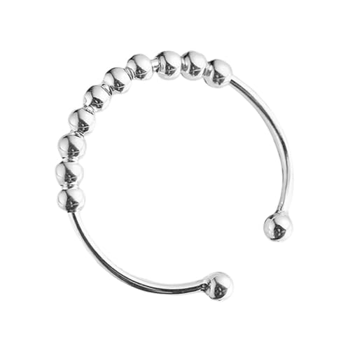 CALLARON Offene Ringe Für Damen Aus Sterlingsilber Mit Perle Verstellbarer Ring Im Minimalistischen Design Stapelbar Für Verschiedene Anlässe Elegantes Fingergeschenk Für Frauen von CALLARON