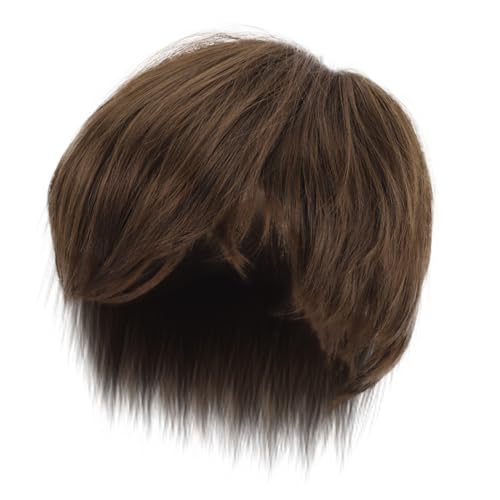 CALLARON Kurze Weiße Perücke Für Männer Haarteil Für Herren Perückenkopfschmuck Haarschmuck Für Männer Dekoratives Haarteil von CALLARON