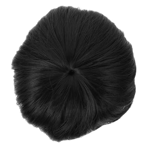 CALLARON Perücke Für Herren Mit Kurzem Haar Perückenflicken Für Männer Haarflicken Für Glatzen Schwarze Glatzenperücke Herrentoupet Aus Kunsthaar Männerhaarteil Perückenteil Für von CALLARON