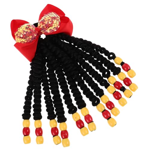CALLARON Geflochtener Pferdeschwanz Mit Schleife Und Perlen Für Kleine Mädchen Haarschmuck Zur Haarverlängerung Kinderfreundliches Für Partys Und Alltag von CALLARON