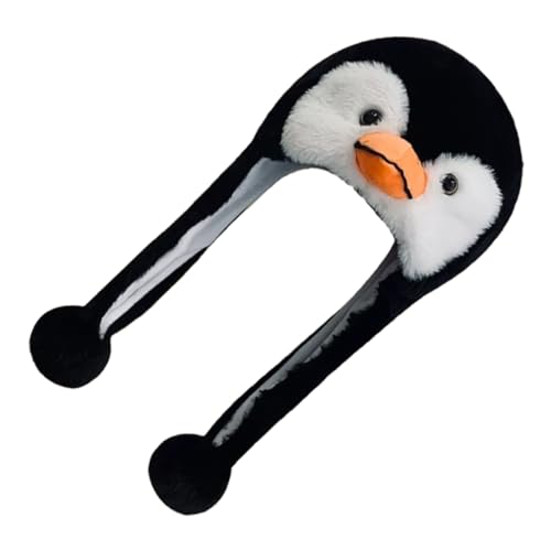 CALLARON Pinguin Hut Pinguin Cartoon Kopfbedeckung Winteraufführungen Kopfbedeckung Partys Kopfbedeckung Warmer Tierhut Gehörschutzhut von CALLARON