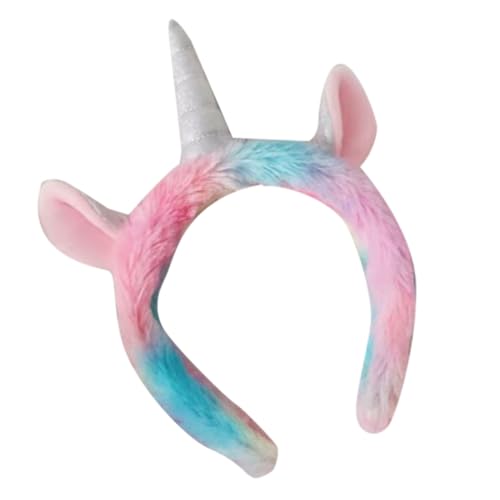 CALLARON Plüsch Einhorn Haarreif Langlebig Stoffmaterial Karneval Party Haarschmuck Damen Mädchen Niedliches Design für Geburtstagsfeier Maskenball von CALLARON