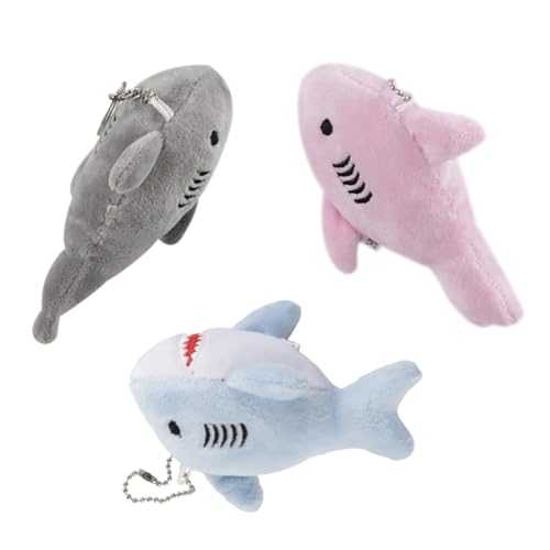CALLARON Plüsch Hai Schlüsselanhänger Multifunktionales Dekorationsstück Für Taschen Und Rucksäcke Süßes Haifischspielzeug Für Freunde Zufällige Farben von CALLARON