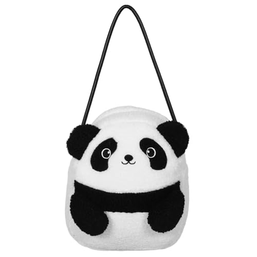 CALLARON Plüsch Panda Handtasche Kuscheltier Schultertasche Großes Fassungsvermögen Vielseitig Tragbar Damen Alltag Outdoor Reise Tasche von CALLARON
