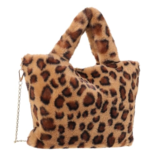 CALLARON Plüsch Tote Bag Damen Große Umhängetasche im Leopardenmuster für Arbeit Freizeit Reisen und Shopping Komfortabel und Langlebig CALLARON Plüsch Tote Bag Damen Große Umhängetasche im Leopardenmuster für Arbeit Freizeit Reisen und Shopping Komfortabel und Langlebig von CALLARON