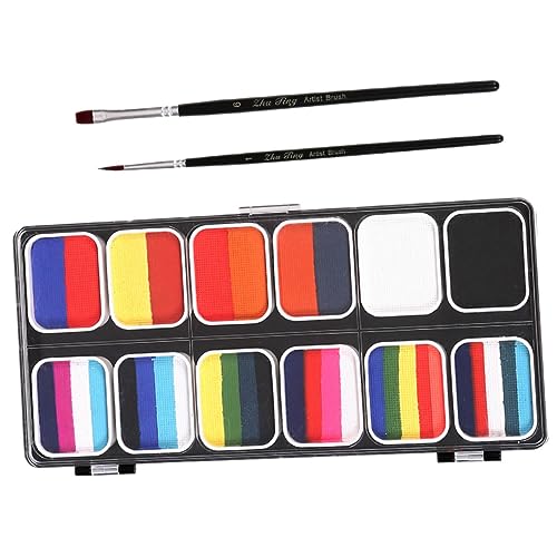 CALLARON Professionelles Wasseraktiviertes Make-up Für Erwachsene Und Junge Mädchen Körperfarbenpalette Für Halloween Cosplay Theater Mit Aufbewahrungsbox von CALLARON