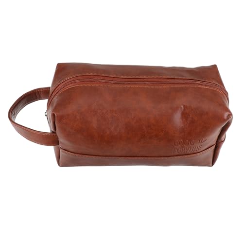 CALLARON Men Portable Pu Leder Waschbeutel Multifunktionale Reise Und Business-Organizer-Tasche Für Pflege Makeup Und Essentials Kompakt Leicht Und Praktisch Für Unterwegs von CALLARON