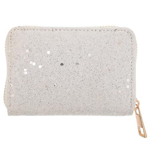 CALLARON Geldbörse Münzbeutel aus Leder Kurze Clutch für Damen kleine Kupplung modisches Portemonnaie Münze Kartenhalter/Kartenhalter Kartenposition Handtasche Fräulein PU-Leder Weiß von CALLARON