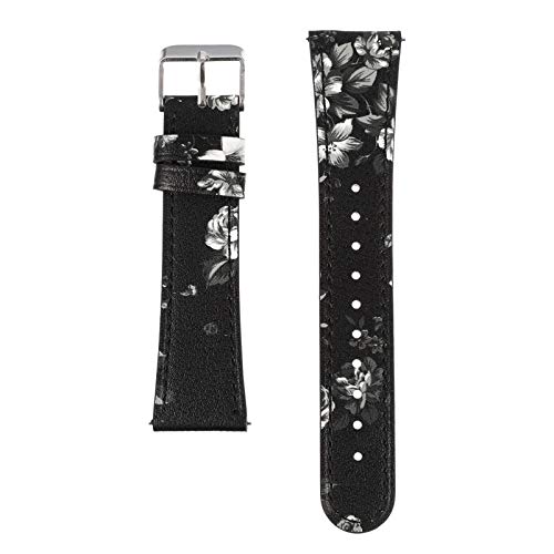 CALLARON Verstellbares Smartwatch-armband Lederarmband Für Uhren 22 Mm Graues Blumen-pu-band CALLARON Verstellbares Smartwatch-armband Lederarmband Für Uhren 22 Mm Graues Blumen-pu-band von CALLARON