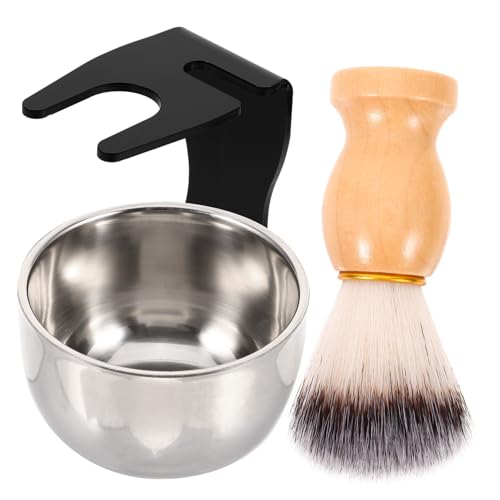 CALLARON Rasierpinsel Für Männer Edelstahl Shaving Bowl Flexibler Rasierpinsel Mit Halter Für Angenehme Nassrasur Für Rasierschaum Und Bartpflege CALLARON Rasierpinsel Für Männer Edelstahl Shaving Bowl Flexibler Rasierpinsel Mit Halter Für Angenehme Nassrasur Für Rasierschaum Und Bartpflege von CALLARON