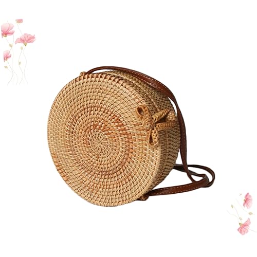 CALLARON Rattan Umhängetasche Damen Handgefertigte Schultertasche mit Schleifenverschluss Natürlichem Rattan und Baumwolle für Alltag und Stylische Auftritte CALLARON Rattan Umhängetasche Damen Handgefertigte Schultertasche mit Schleifenverschluss Natürlichem Rattan und Baumwolle für Alltag und Stylische Auftritte von CALLARON