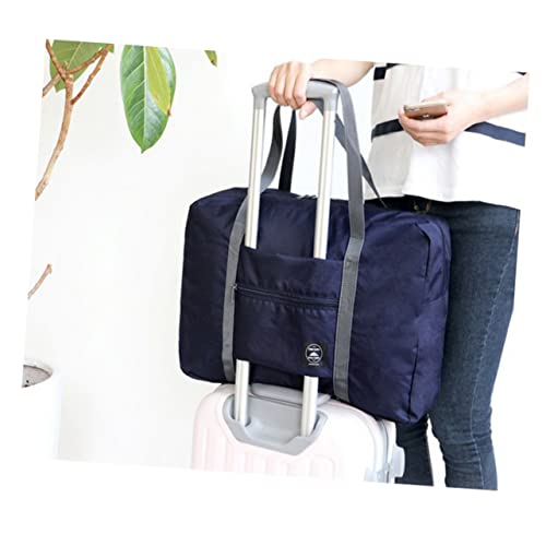 CALLARON Reise Faltbare wasserdichte Tragetasche Für Damen Organizer Handtasche Mit Reißverschluss Für Alltag Und Reisen Dunkelblau von CALLARON