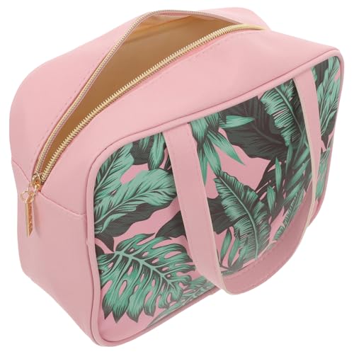 CALLARON Reise-Make-up-etui Mit Reißverschluss Kulturbeutel Für Damen Kosmetiktasche Aus Dickem Pu-Material Reißverschlusstasche Zum Organisieren Make-up-Tasche Mit Fächern Für Reisen von CALLARON