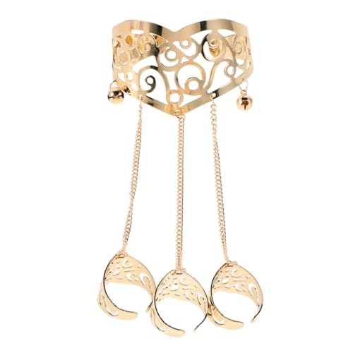 CALLARON Verstellbarer Offener Armreif Mit Herz Blume Und Fingerring Boho-gliederhandkette Vintage-schmuck Für Hochzeit Und Alltag von CALLARON