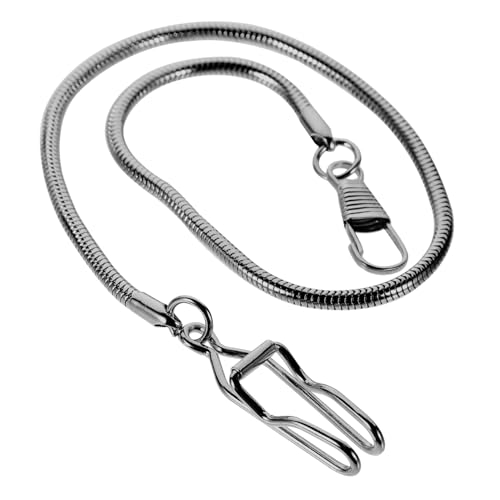 CALLARON Retro Taschenuhrkette Legierung Langlebige Uhrenkette für Herren Clip Uhr Zubehör Antike Uhrendekorkette in Silber für Taschen von CALLARON