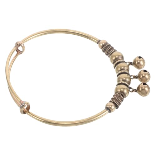 CALLARON Retro Glocken Armband Mit Kupfer Weihnachtsglocken Charm Handgefertigtes Rustikales Perlenarmband Verstellbares Herren Damen Armreif Aus Messing Für Festivals Und Geschenke von CALLARON