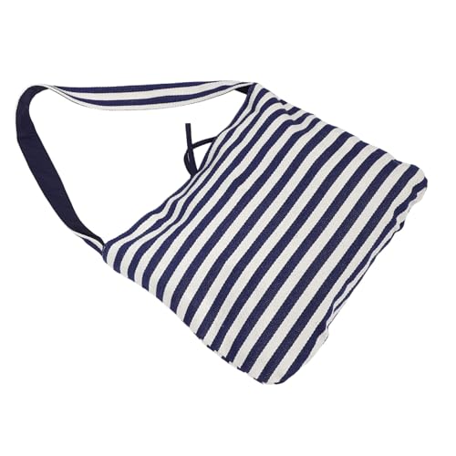 CALLARON Reversible Gestreifte Tote Bag Große Kapazität Wetterfester Canvas Schultertasche Vielseitig Verwendbar Damen Einkauf Arbeit Strand von CALLARON