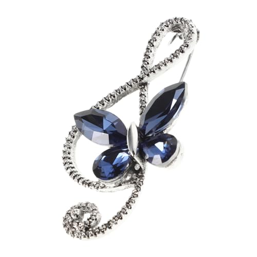 CALLARON Rhinestone Schmetterling Musiknote Brosche Anstecknadel für Damen und Herren Vielseitige Schmuckbrosche für Anzug Hemd Mantel und Partyaccessoire von CALLARON