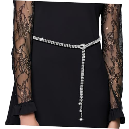 CALLARON Rhinestone Taillenkette für Damen Verstellbarer Bauchschmuck Metall Eleganter Gürtel für Hochzeiten Partys und Formelle Anlässe von CALLARON