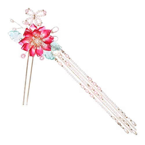 CALLARON Blumenhaarstäbe Für Frauen Haarnadel Retro Styling Werkzeug Mit Quaste Für Hochzeit Party von CALLARON