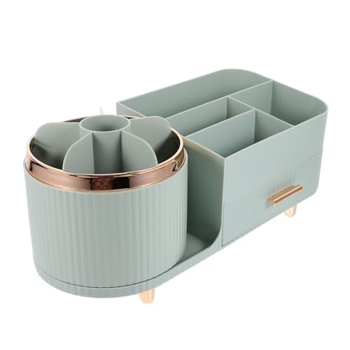 CALLARON Rotierender Make-up-organizer Für Hautpflege Mit Pinselhalter Und Lippenstifthalter Aufbewahrungshalter Für Schminktisch Großes Organizer Desktop-organisation von CALLARON