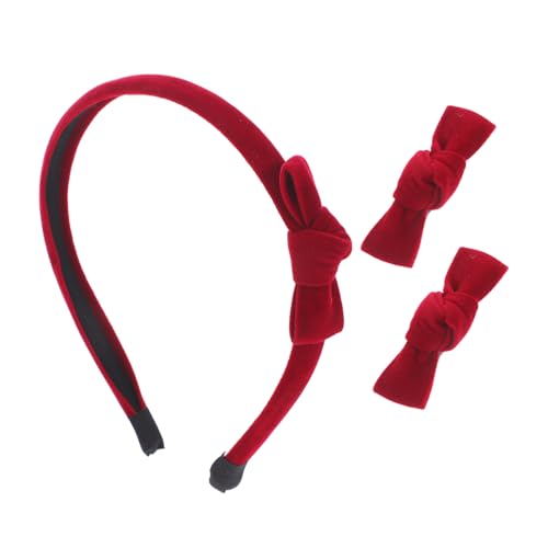 CALLARON Samt-stirnband Mit Schleife Für Damen Und Mädchen Weicher Samt Burgunderrote Farbe Haaraccessoire Für Cosplay Party Und Alltag von CALLARON