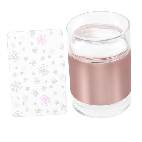 CALLARON Nail Art Stempel Set Mit Silikon Stamper Und Schaber Französische Nagelkunst Schablonen Für Kreative Maniküre Design Mit Schmetterlingsmuster Roségold von CALLARON