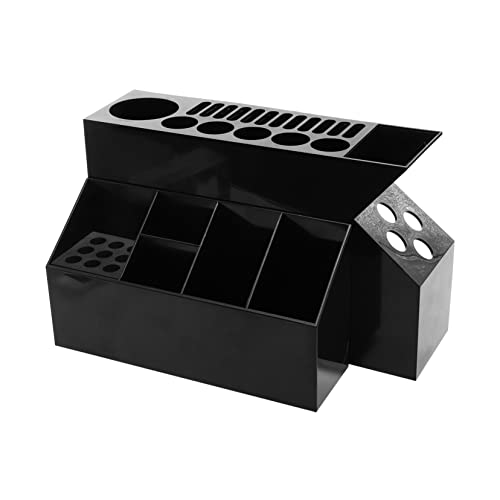 CALLARON Scherenhalter Organizer für Haarschneidewerkzeuge Schwarz Langlebiges Abs Material für Friseurbedarf Stilvolles Design von CALLARON