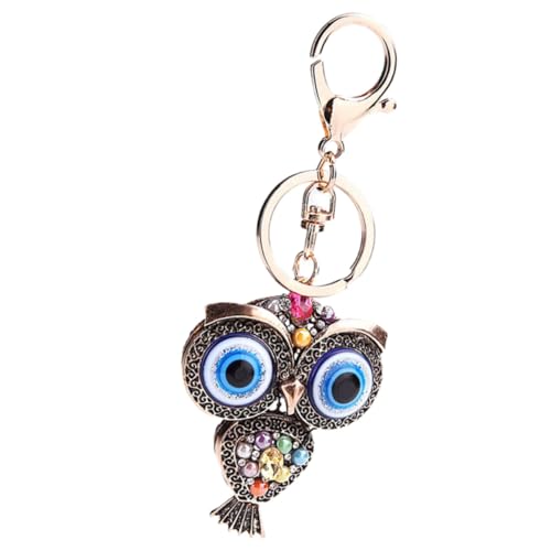 CALLARON 1stück Eulen-schlüsselanhänger Aus Metall Mit Edelstein-Einlage Dekorativer Für Taschen Rucksäcke Und Autoschlüssel Stilvolles Für Frauen Männer von CALLARON