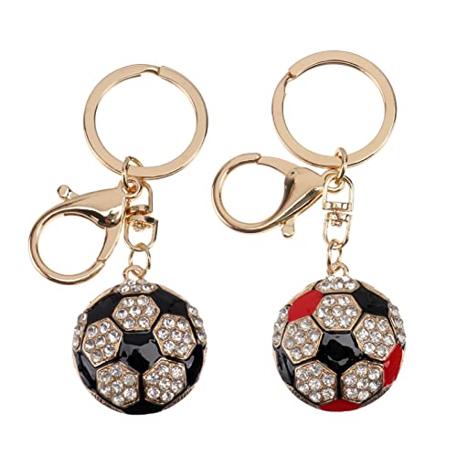 CALLARON 2stücke Kreative Fußball Schlüsselanhänger Mit Strass Stilvolle Und Leichte Schlüsselringe Für Sportfans Als Für Männer Und Frauen von CALLARON