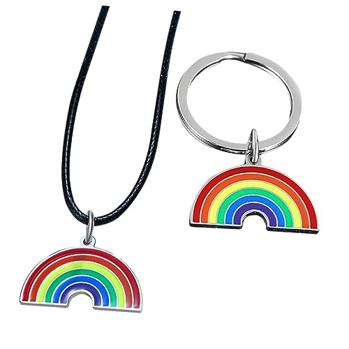 CALLARON Schlüsselanhänger mit Regenbogenform Kreatives Pendant Accessoire für Schlüssel und Taschen Farbenfrohes Schmuckset für Besondere Anlässe von CALLARON