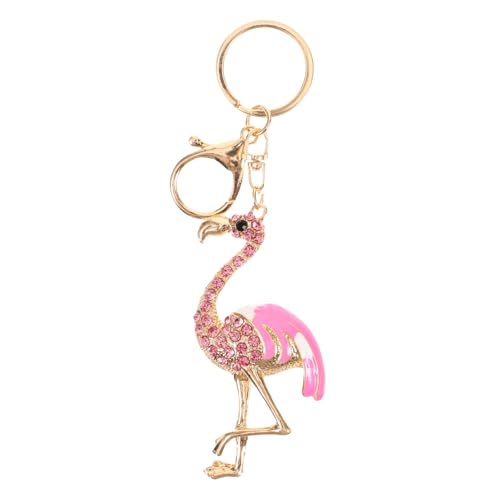 CALLARON Flamingo-schlüsselanhänger Mit Strasssteinen Dekorativer Schlüsselhalter Für Party Rucksack Auto Hausschlüssel von CALLARON