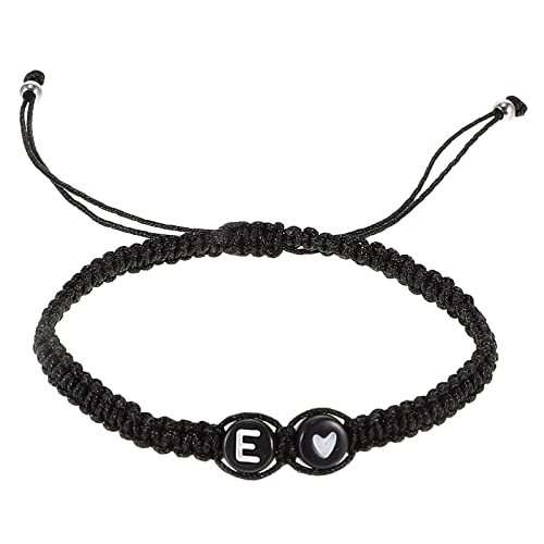 CALLARON Schwarz-Weiß-Herz-Armband Paare Armbänder passende Armbänder für Paare Armband für Paare Ringe schmuck personalisiert friendship bracelet Armband Seilarmbänder Jadefaden von CALLARON